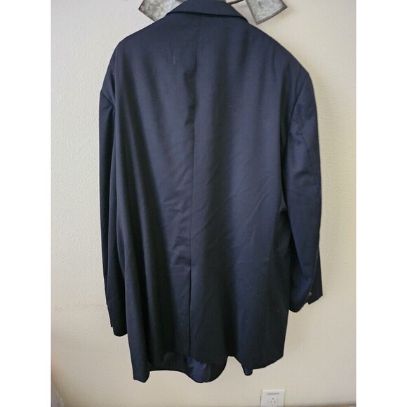 jos A Bank Men's Navy Formal Blazer, Pure Wool, Brass Buttons, EUC Size 52L. - Picture 8 of 11
